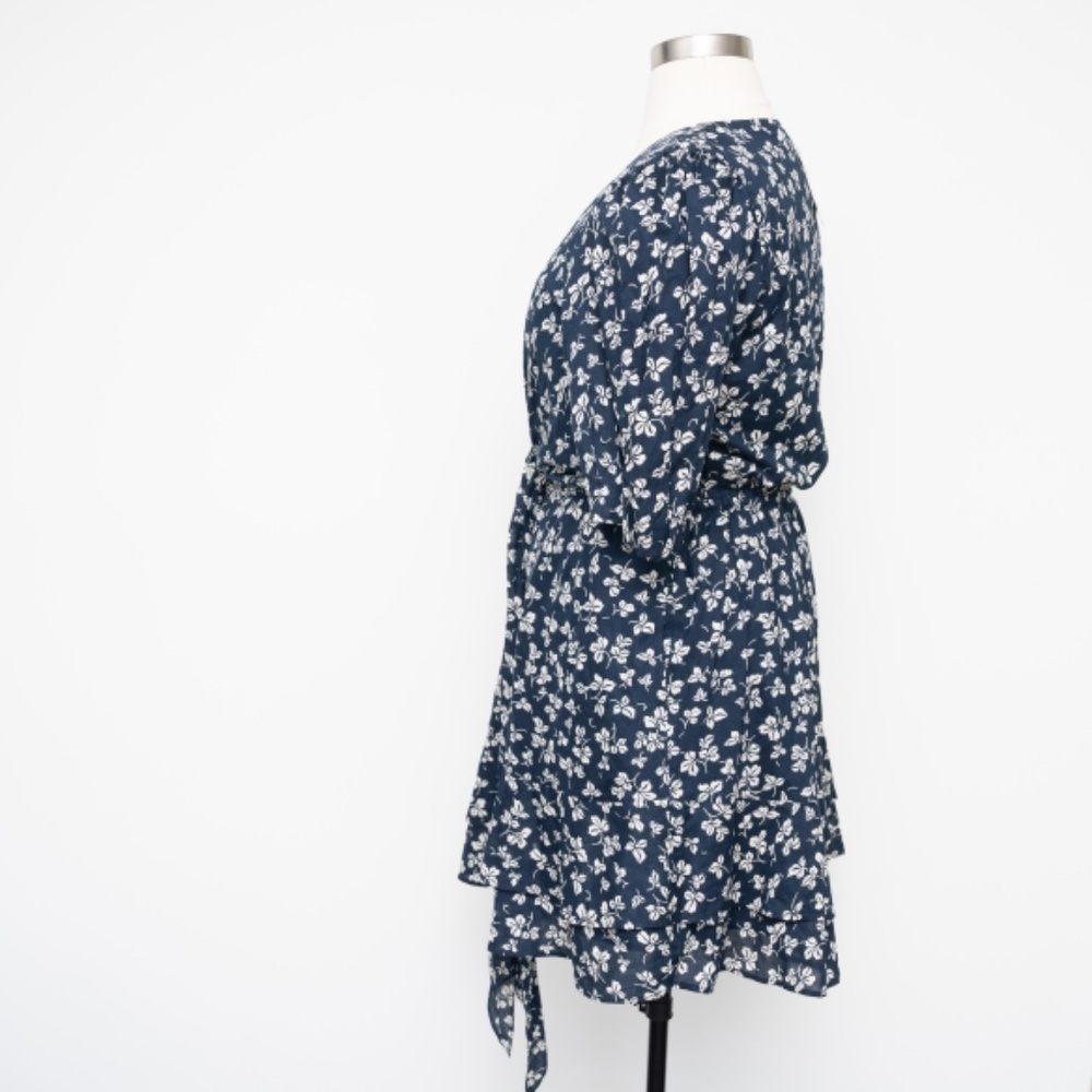 Lauren Ralph Lauren. 80s Puff Sleeve Floral Cotton Voile Dress. - Picture 7 of 13